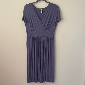 Chic Purple Midi Dress